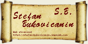 Stefan Bukovičanin vizit kartica